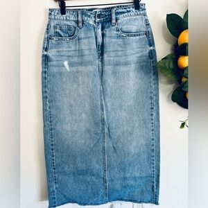 CJLA Taylor denim maxi skirt